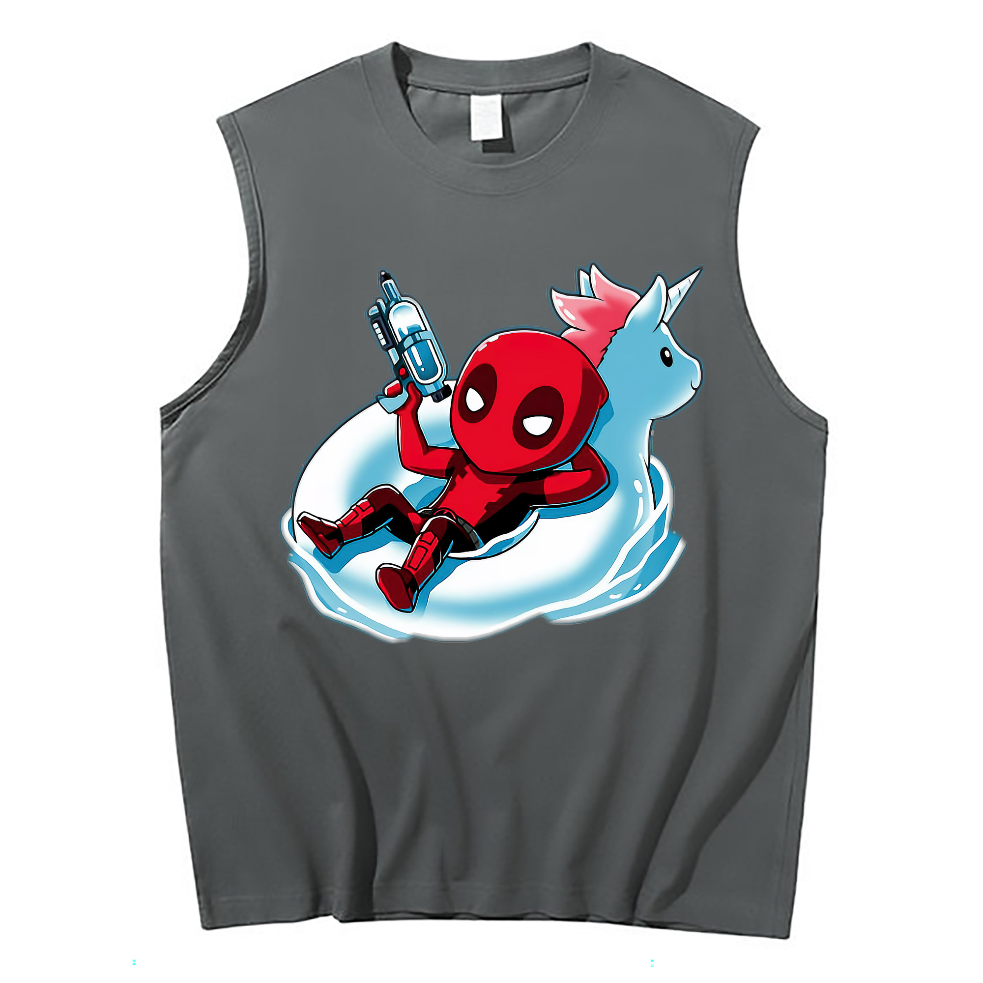 （画像用） Deadpool デッドプール コットン100％タンクトップ（フロントプリント）